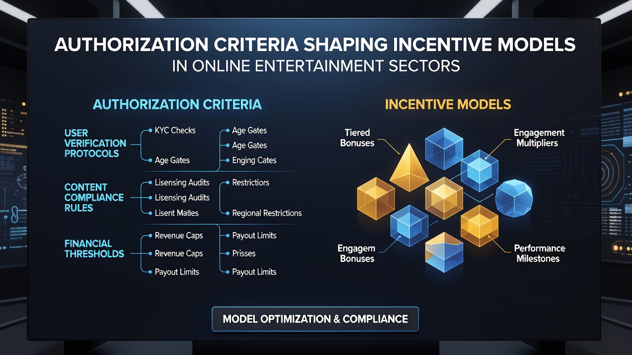 Authorization Criteria Shaping Incentive Models in Online Entertainment Sectors